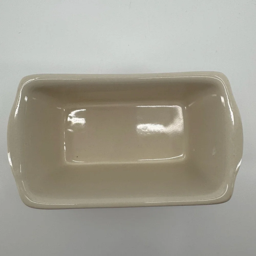 Garden Ridge Mini Loaf Pan Christmas Ceramic Candy Cane Stripe Baking Dish